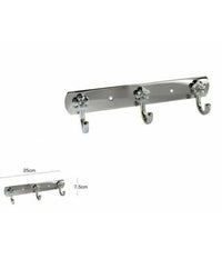 Appendino 3 Ganci Fiori Fissaggio Parete Multiuso Acciaio Viti 25x7.5cm 52673         