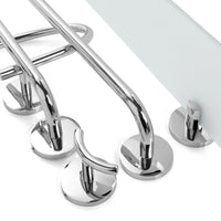 Appendino a muro con doppio gancio in acciaio cromato  Bora