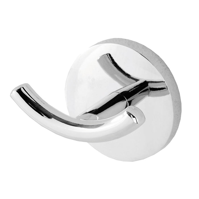 Appendino a muro con doppio gancio in acciaio cromato  Bora