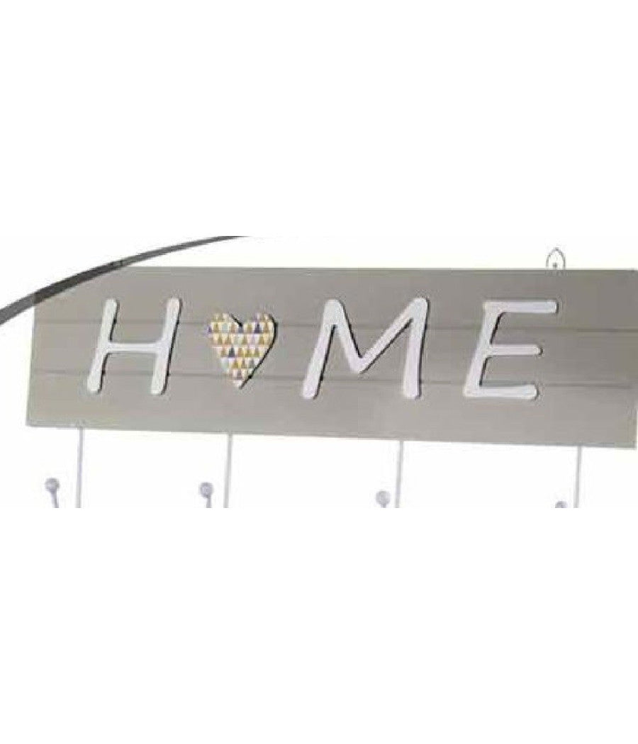 Appendino Appendi Abiti Da Parete Legno Gancio A 4 Decoro Home 41x11x1cm 745693         