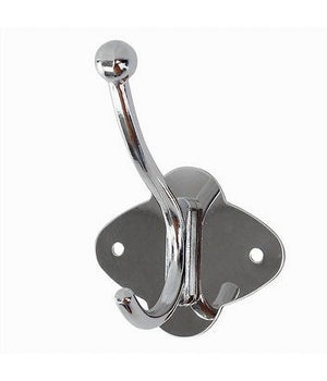 Appendino Appendi Abiti Multiuso 1 Gancio Finitura Cromo Lucido 7.5x9.5cm 52669         