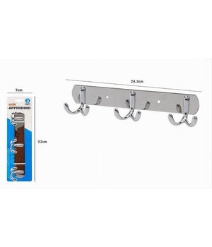 Appendino Appendi Porta Asciugamani Con 3 Ganci Doppio Bagno Coniglio 24.5cm 52176         