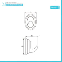 Appendino bagno a muro in acciaio cromato  Facile