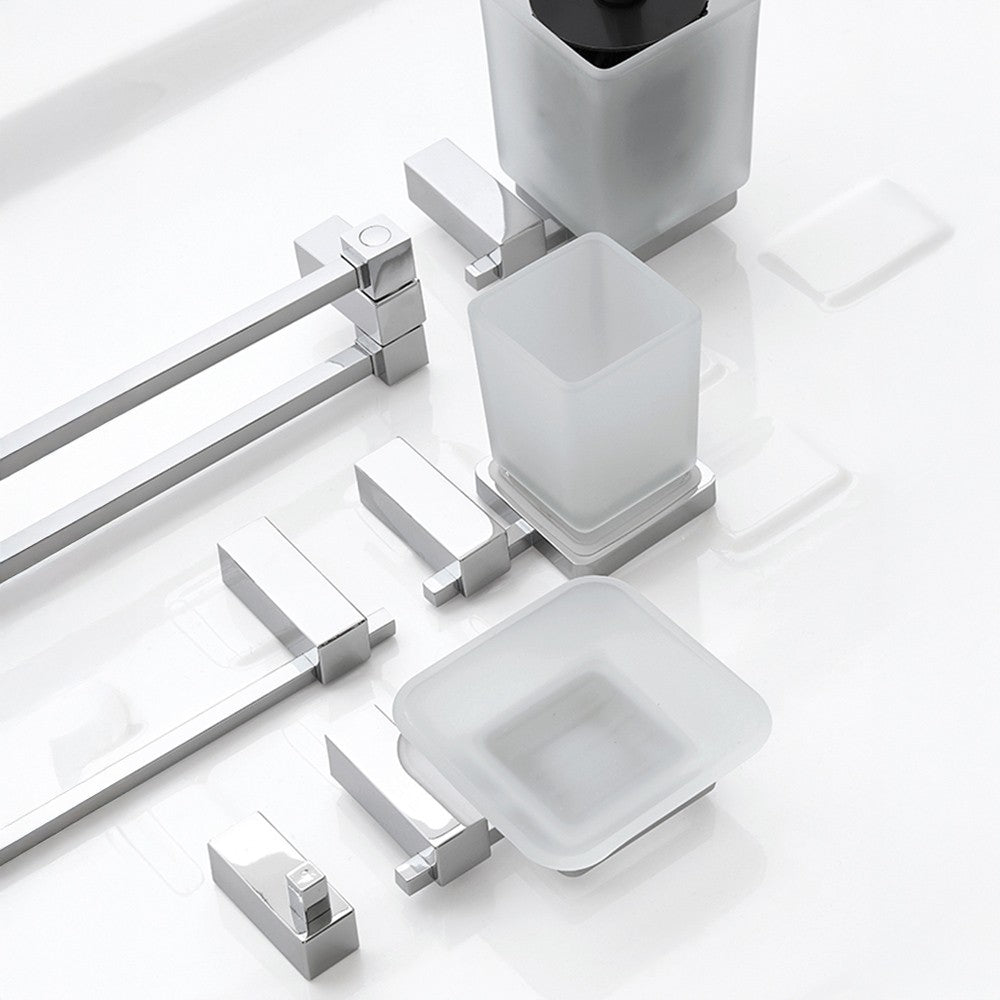 Appendino bagno a muro in acciaio cromato  Unica