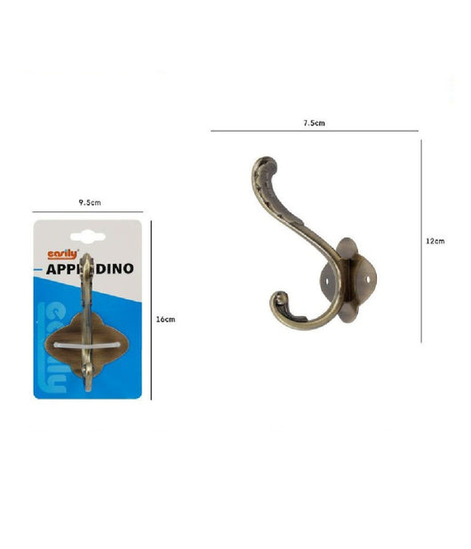 Appendino Con 1 Gancio Farfalla Parete Multiuso Viti Appendiabiti 7.5x12cm 52183         