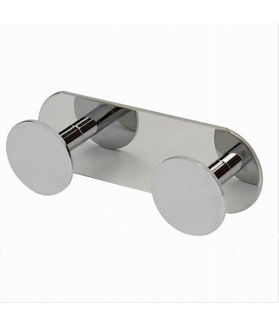 Appendino Con 2 Ganci Appendi Porta Asciugamano 2 Posti Bagno Casa Cromato 59761         