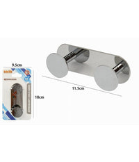 Appendino Con 2 Ganci Appendi Porta Asciugamano 2 Posti Bagno Casa Cromato 59761         