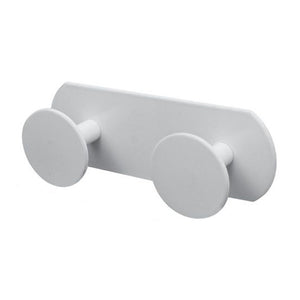 Trade Shop - Appendino Con 2 Ganci Appendi Porta Asciugamano A 2 Posti Bagno Casa Bianco 59771         