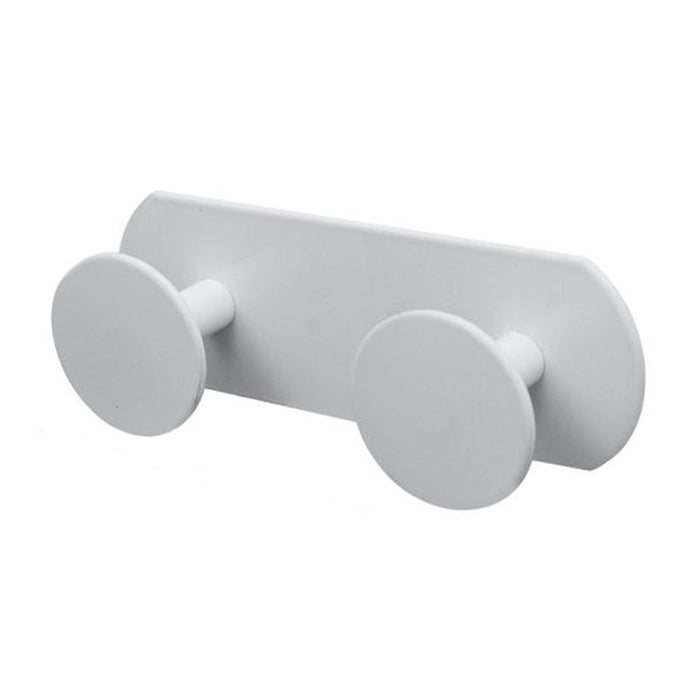 Trade Shop - Appendino Con 2 Ganci Appendi Porta Asciugamano A 2 Posti Bagno Casa Bianco 59771         