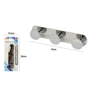 Trade Shop - Appendino Con 3 Ganci Appendi Porta Asciugamano A 3 Posti Bagno Casa Cromato 59762         