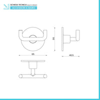 Appendino Cromato con Doppia modalità di Fissaggio