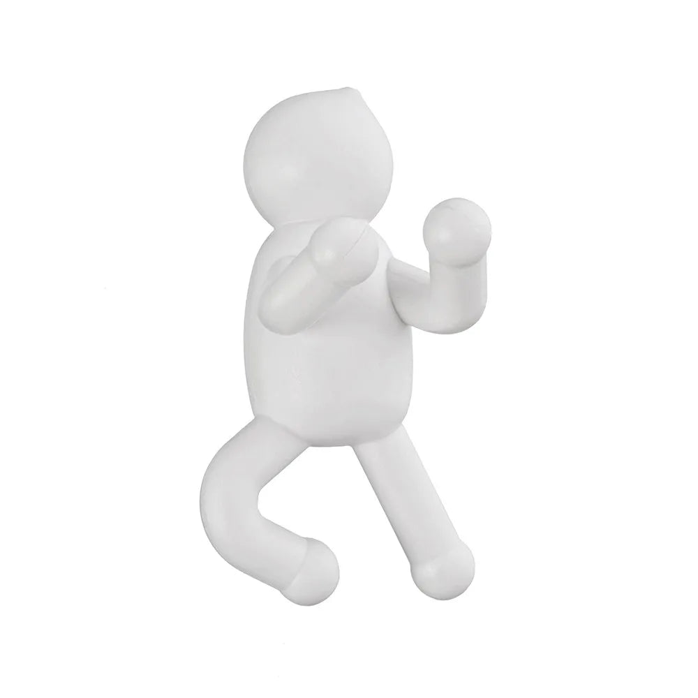 Appendino da muro in ABS bianco con doppia modalità di fissaggio  Bruce