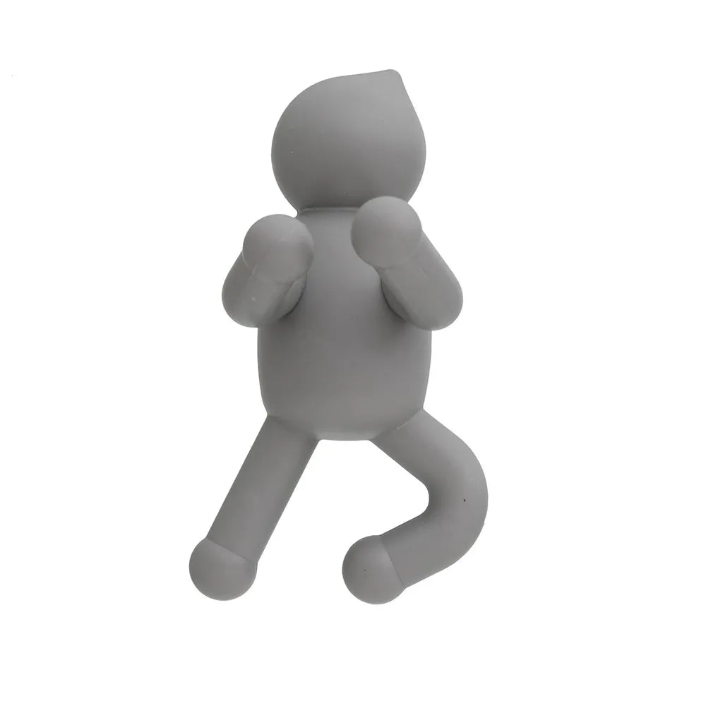 Appendino da muro in ABS grigio con doppia modalità di fissaggio  Bruce