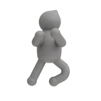 Appendino da muro in ABS grigio con doppia modalità di fissaggio  Bruce