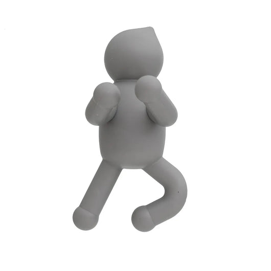 Appendino da muro in ABS grigio con doppia modalità di fissaggio  Bruce