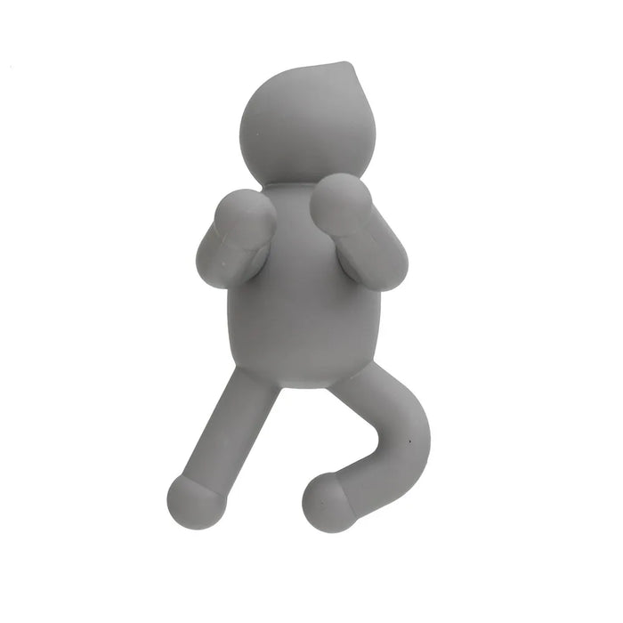 Appendino da muro in ABS grigio con doppia modalità di fissaggio  Bruce