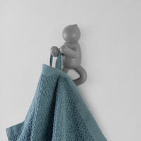 Appendino da muro in ABS grigio con doppia modalità di fissaggio  Bruce