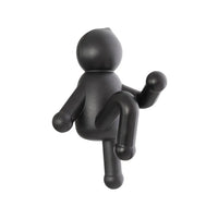 Appendino da muro in ABS nero con due modalità di fissaggio | Bruce