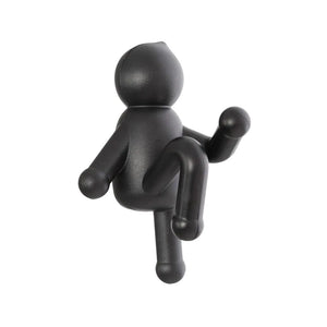 Appendino da muro in ABS nero con due modalità di fissaggio | Bruce