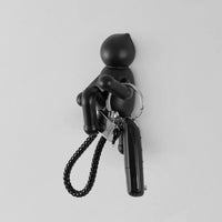 Appendino da muro in ABS nero con due modalità di fissaggio | Bruce