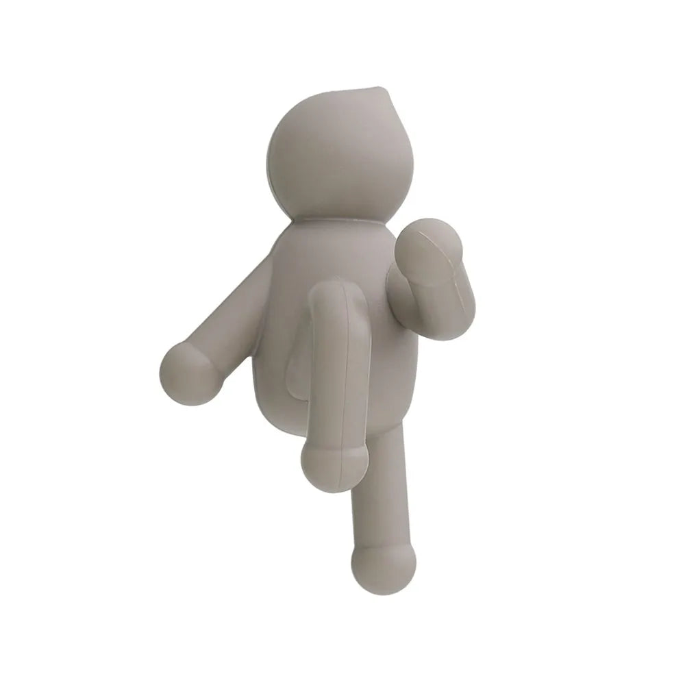 Appendino da muro in ABS tortora con due modalità di fissaggio | Bruce