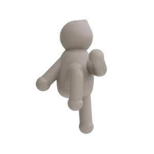 Appendino da muro in ABS tortora con due modalità di fissaggio | Bruce