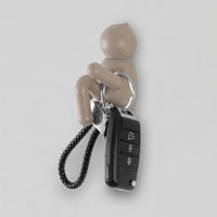 Appendino da muro in ABS tortora con due modalità di fissaggio | Bruce