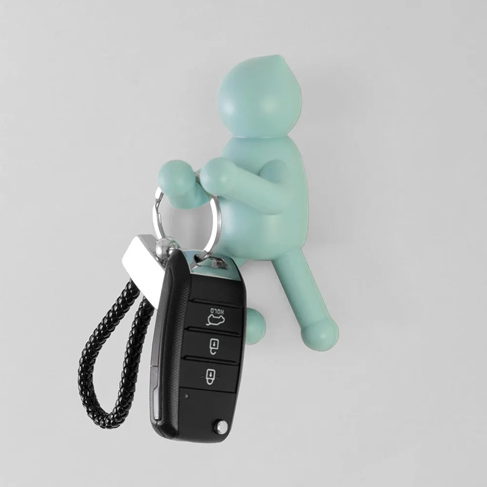 Appendino da muro in ABS verde con due modalità di fissaggio  Bruce