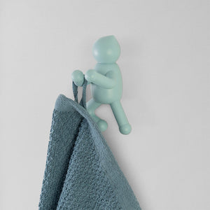 Appendino da muro in ABS verde con due modalità di fissaggio  Bruce