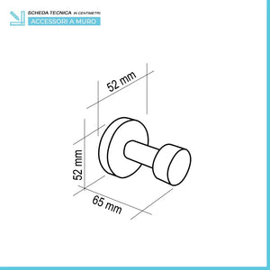 Appendino da muro nero in acciaio e bambù Haiti