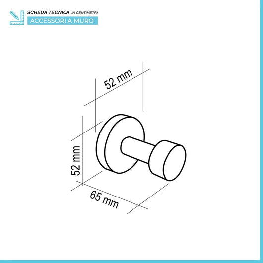 Appendino da muro nero in acciaio e bambù Haiti