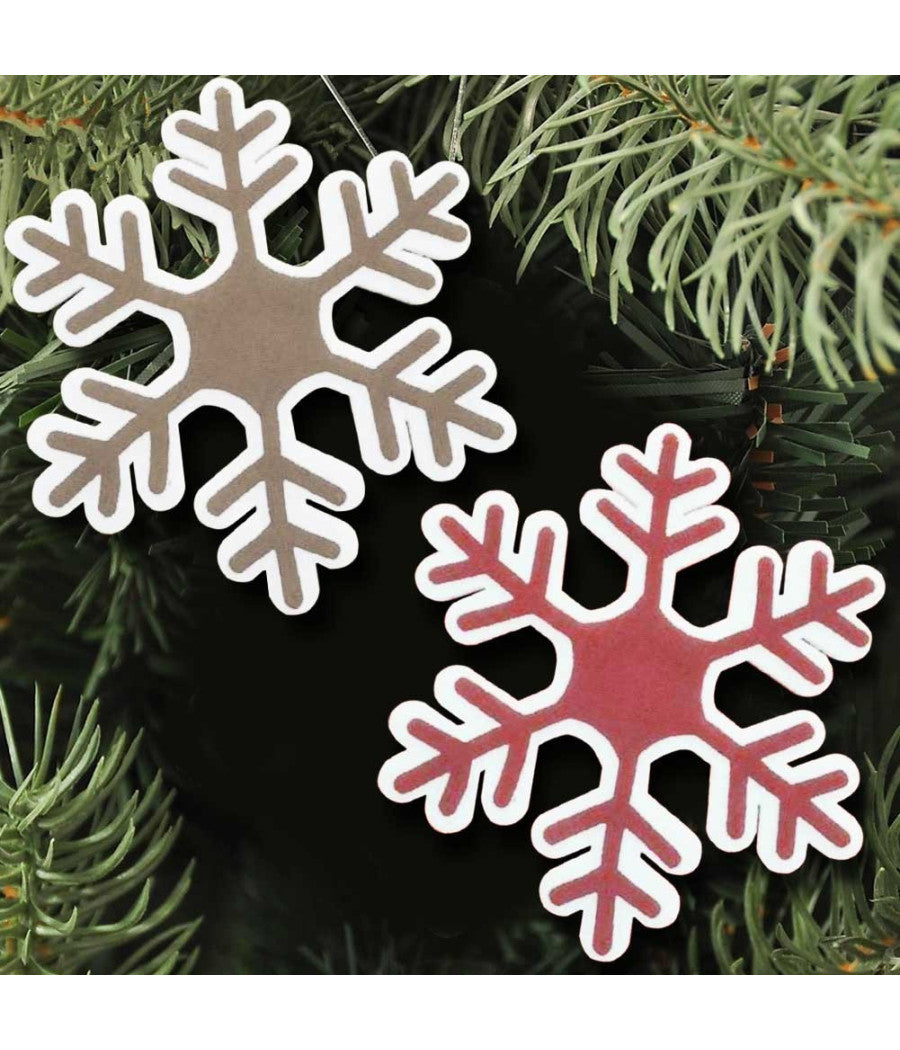 Appendino Fiocco Di Neve Natale Ovatta E Juta 44 Cm Decorazioni Natale         