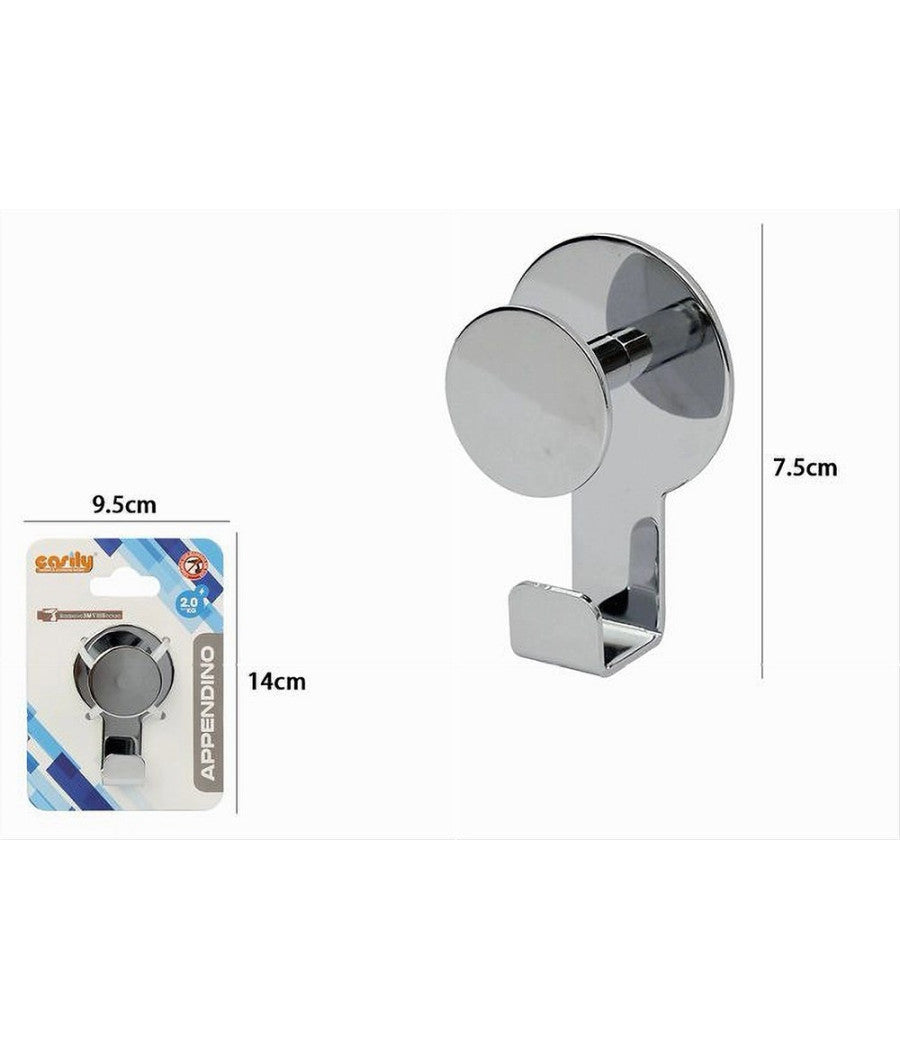 Appendino Ganci Appendi Porta Asciugamano 1 Posto Doppio Bagno Casa Cromato 59760         