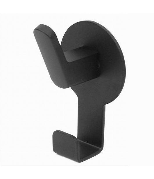 Appendino Gancio 2 Posti Porta Asciugamano Bagno Casa Cucina Nero 7.5 Cm 59735         