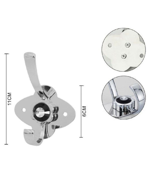 Appendino Gancio Appendi Abiti Asciugamano 1 Posto Fiore Diamante 11x6 Cm 56621         