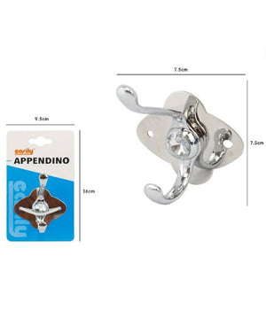 Appendino Gancio Appendi Abiti Porta Asciugamano 1 Posto Bagno Diamante 52172         