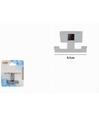 Appendino Gancio Doppio Da Muro Porta Asciugamani Accappatoi Cromato Bagno 87211         