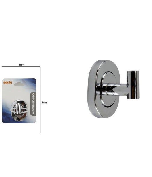 Appendino Gancio Porta Asciugamani Accappatoio Cromato Bagno 1 Posto Muro 69178         