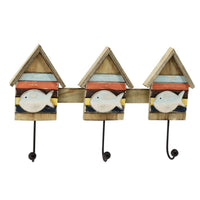 Appendino mare legno 3 posti cabina conpesce cm 33,5x20x3,8