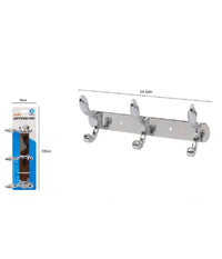 Appendino Multiuso A 3 Ganci Ali Finitura Cromo Lucido 52181 Appendi Abiti         