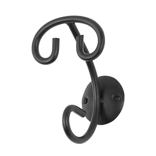 Appendino porta asciugamani da muro in ferro battuto nero Siena