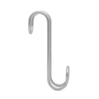 Appendino singolo grigio in acciaio per termoarredo e box doccia