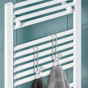 Appendino singolo grigio in acciaio per termoarredo e box doccia