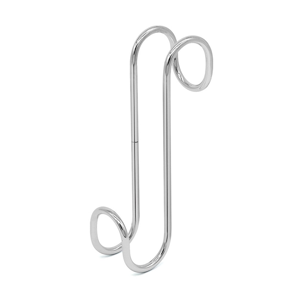 Appendino singolo in acciaio cromato per termoarredo e box doccia