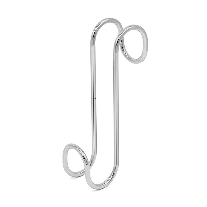 Appendino singolo in acciaio cromato per termoarredo e box doccia