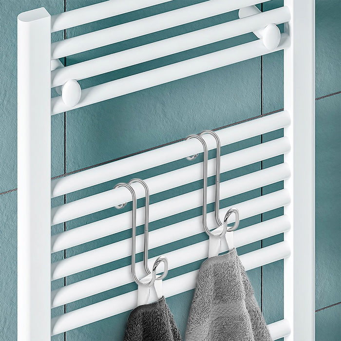 Appendino singolo in acciaio cromato per termoarredo e box doccia