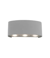 Applique 16w Up&down Lampada Muro Grigio Esterno Ip65 Luce 4000k 3000k 6500k Es68         