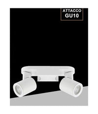 Applique 2 Diffusori Orientabile Soffitto Parete Lampada Gu10 Bianco Nero Th8802         