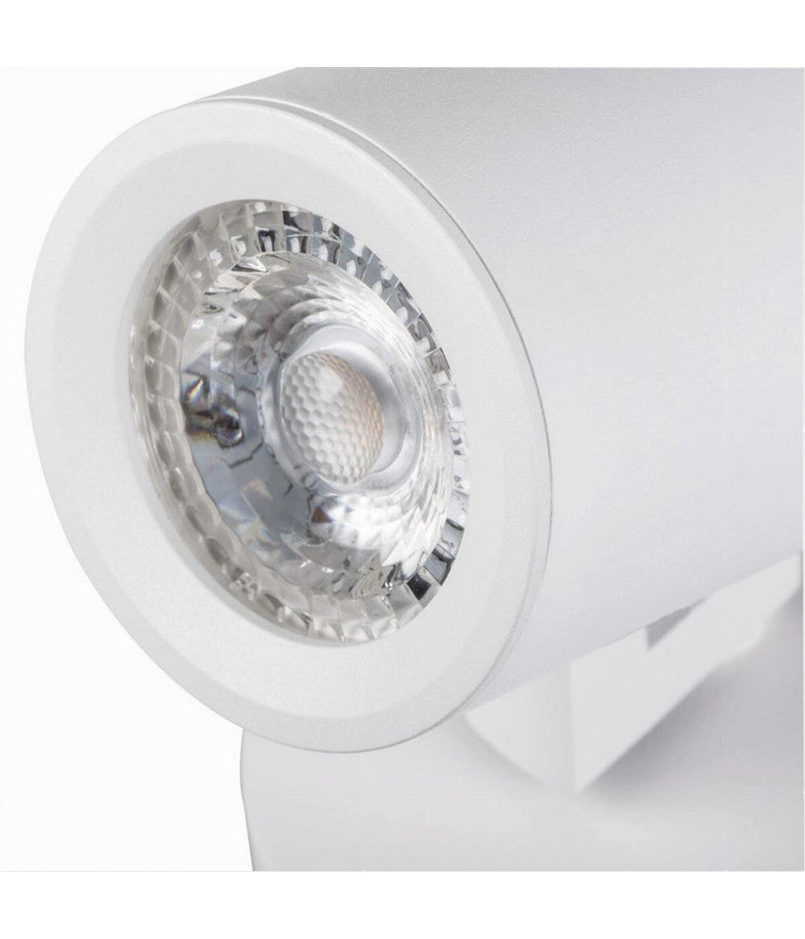 Applique 2 Diffusori Orientabile Soffitto Parete Lampada Gu10 Bianco Nero Th8802  Bianco       