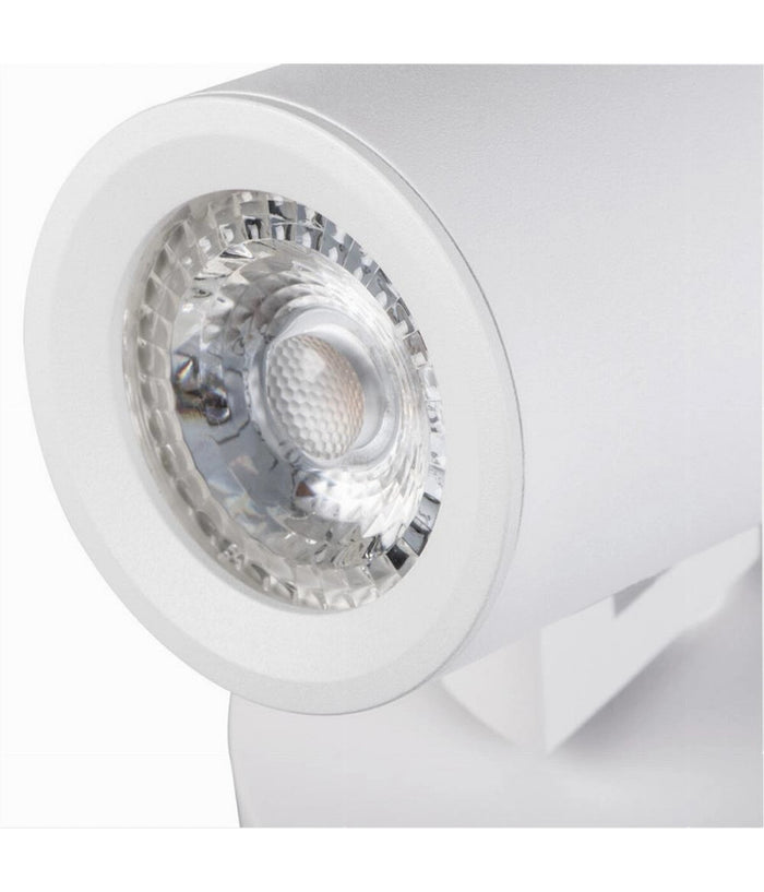 Applique 2 Diffusori Orientabile Soffitto Parete Lampada Gu10 Bianco Nero Th8802  Bianco       